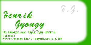 henrik gyongy business card